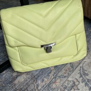 A New Day Lime Quilted Backpack with black metal Clasp
